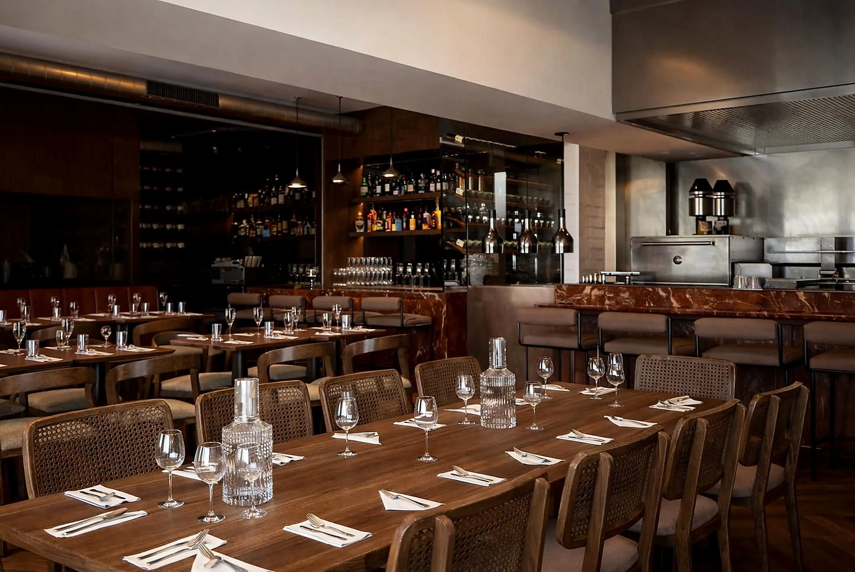 Notre cuisine ouverte sur feu de braise